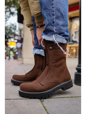 Omarı Rahat ve Şık Erkek Bot Modeli KAHVE