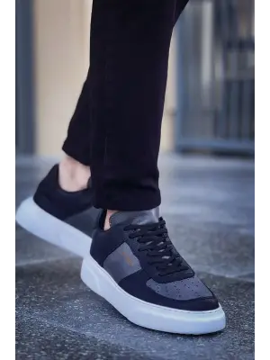 Omarı Şık ve Rahat Erkek Ayakkabısı Siyah/Antrasit Renkleriyle