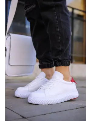 CH107 - CBT Felibord Erkek Ayakkabı BEYAZ/KIRMIZI