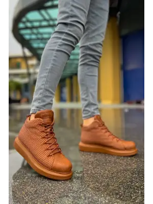 Omarı Klasik Stil Milano Erkek Botu Taba Renk Seçeneği ile