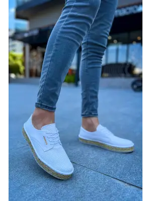 Omarı Yüksek Performanslı Beyaz Erkek Ayakkabı