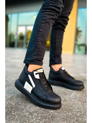 Omarı Şık ve Konforlu Erkek Bot SIYAH/BEYAZ