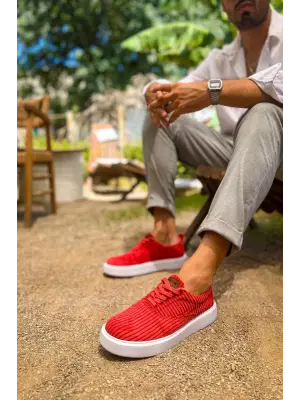 Omarı Kırmızı Velluto Erkek Ayakkabı