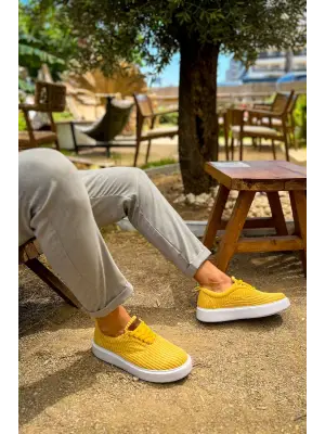 Omarı KBT Velluto Erkek Ayakkabı - Sarı Özel Tasarım