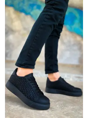 Omarı Şık Erkek Siyah Deri Ayakkabı