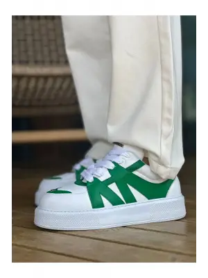 Omarı Yenilikçi Beyaz Yeşil Erkek Spor Ayakkabı