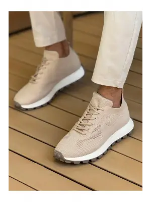 CH2409 - Triko Erkek Ayakkabı BEJ