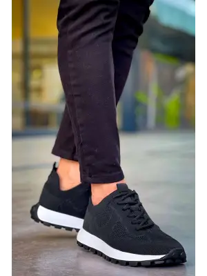 CH2409 - Triko Erkek Ayakkabı SIYAH