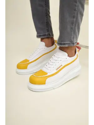 Omarı Etkileyici Sarı Beyaz Erkek Ayakkabı