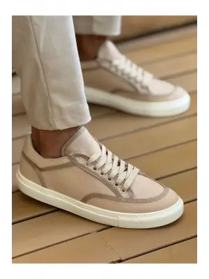 Omarı Keten Erkek Ayakkabısı - Şık ve Rahat Bej Renk