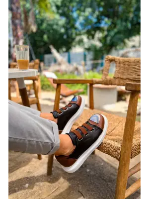 CH251 - GBT Mirror Furry Erkek Ayakkabı SIYAH/TABA