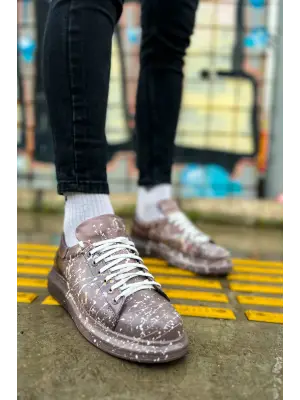 Omarı Şık Kahve Beyaz Erkek Ayakkabı