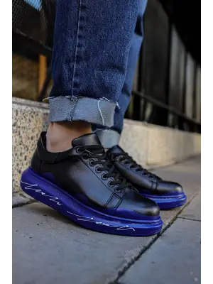 Omarı Mavi ve Beyaz Tabanlı Erkek Pittura Ayakkabı