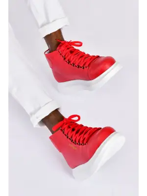 Omarı Şık ve Rahat KIRMIZI Roma Erkek Bot