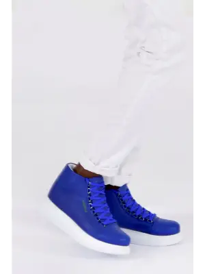 Omarı Sax Mavi Erkek Bot - Roma Tarzı ve Şıklığı Bir Arada!