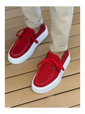 CH2602 - Triko Erkek Ayakkabı KIRMIZI