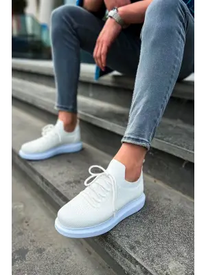 Omarı Hafif ve Esnek Beyaz Erkek Ayakkabı