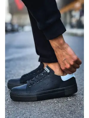 Omarı Hafif ve Dayanıklı Tenis Ayakkabısı SIYAH/BEYAZ