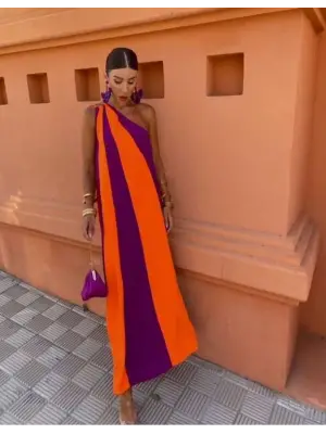 ÇİFT RENKLİ ELBİSE