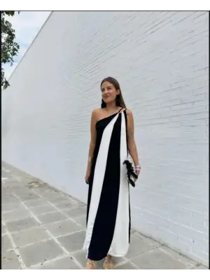 ÇİFT RENKLİ ELBİSE