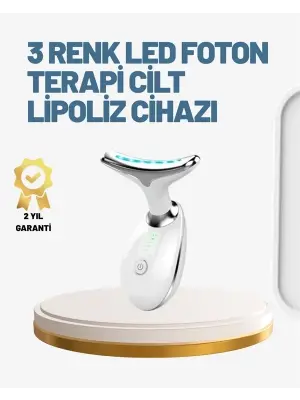 Cilt Yenileyici Şarjlı Güzellik Aleti – Pozitif/negatif İyon, Titreşimli Masaj Ve Kırmızı-mavi-yeşil Işıkla