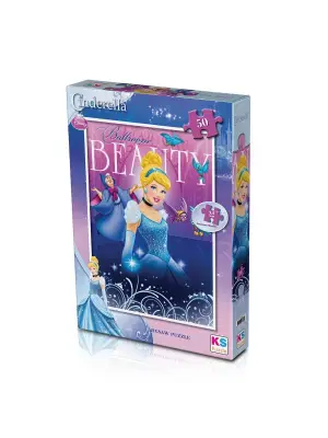 Omarı Cinderella 50 Parça Çocuk Puzzle - Eğlenceli ve Renkli Oyuncak