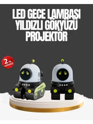 Çocuk Odası İçin Müzikli Ve Işıklı Robot Projektör