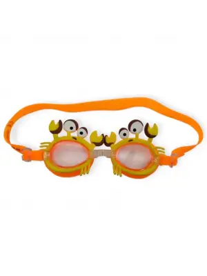 Omarı Çocuk Yüzücü Gözlüğü Taşıma Çantası ile Renkli Deneyim - Turuncu Yengeç