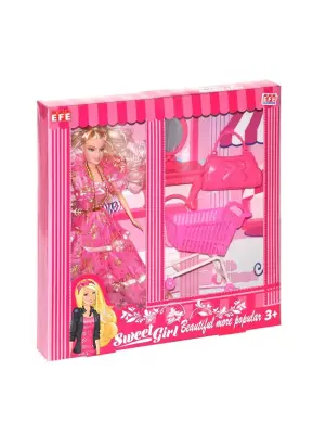 Omarı Çocuklar İçin Eğlenceli Gardırop Market Arabalı Oyuncak