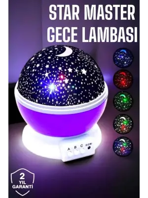 Çocuklara Özel Yıldızlı Gece Lambası