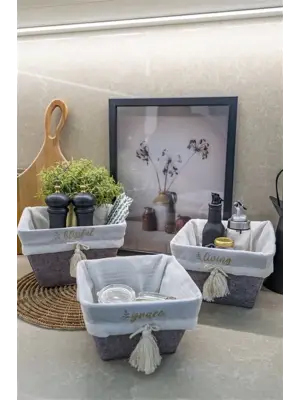 Omarı Çok Amaçlı Kare Keçe Saklama Kutusu