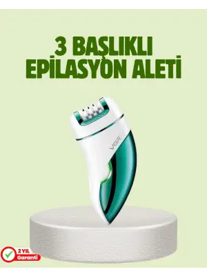 Çok Fonksiyonlu Epilatör 600mah 90 Dakika Kullanım Led Metal Başlık Su Geçirmez
