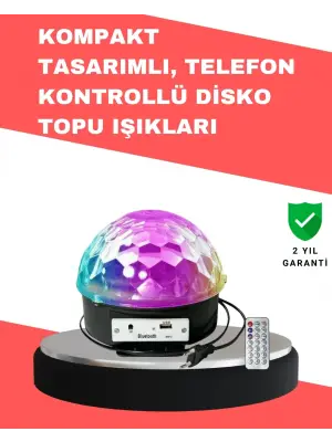 Çok Renkli Led Masaüstü Disko Topu Parti Aydınlatma Cihazı