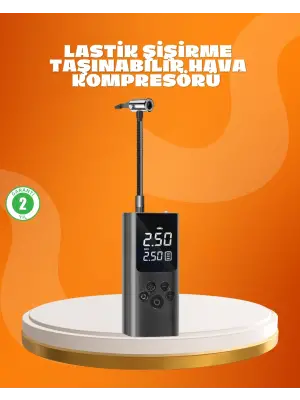 Çoklu Valf Adaptörlü Dijital Hava Pompası