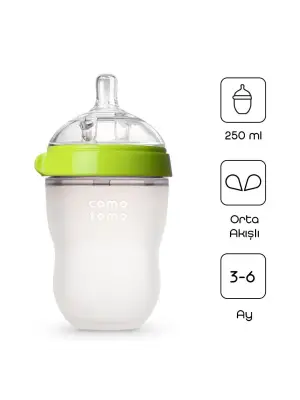 Comotomo Antikolik Silikon Biberon 250 ml 3-6 Ay Yeşil