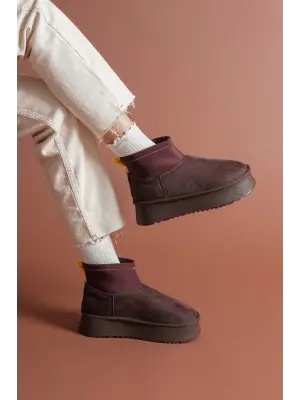 Cuen Kahverengi Süet Bot