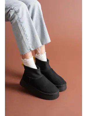 Cuen Siyah Süet Bot