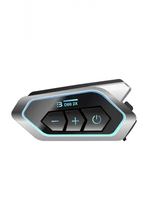 D60 2x Motosiklet Kask Kulaklığı Bluetooth Intercom Rgb Işıklı 2 Intercom Bağlantılı