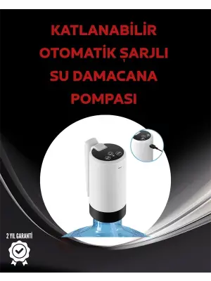 Daana Üstü Akıllı Su Pompası | 3 Daana Kullanım | 4w Güç | Micro Usb Şarjlı | Katlanabilir & Taşınabilir