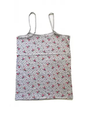 Omarı Desenli Dantelli Empirme Kadın Askılı Atlet Seti