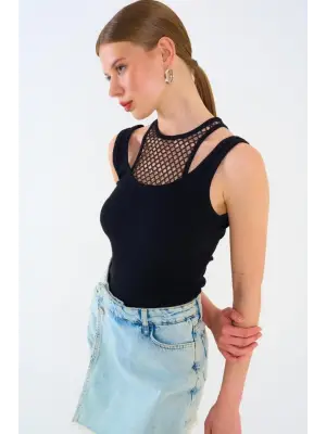 Omarı Dantelli Kaşkorse Atlet - Kadın İç Giyim Modası