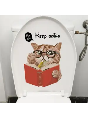 Decohandy Klozet Etiketi Keep Going Kedi