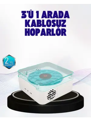 Dekoratif Gece Işıklı Bluetooth Hoparlör – Zaman Ve Pil Ekranlı