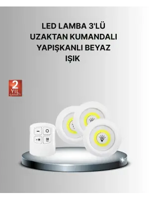 Dekoratif Ve Pratik 3’lü Kumandalı Spot Led Aydınlatma