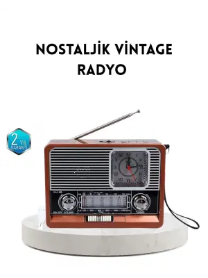 Dekoratif Vintage Radyo – Klasik Görünüm, Modern Fonksiyon Ve Uzun Ömürlü Kullanım