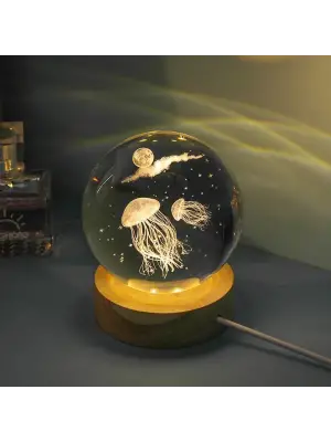 Deniz Anası Tasarımlı Cam Küre Işıklı