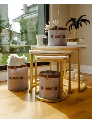 Omarı Deri Şeritli Düzenleyici Organizer Kutu