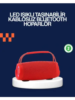 Derin Baslı Çift Hoparlörlü Taşınabilir Kablosuz Hoparlör
