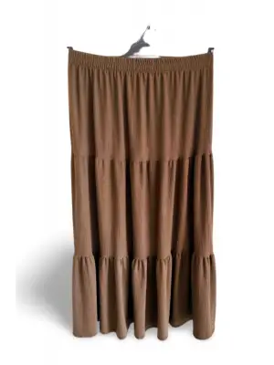 Yeşil Uzun Beli Lastikli Namaz Eteği