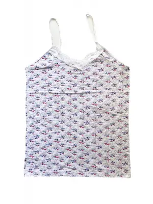 Omarı Desenli Kadın Askılı Pamuklu Atlet Seti